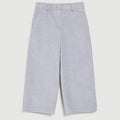 Children's corduroy cropped wide leg trousers
