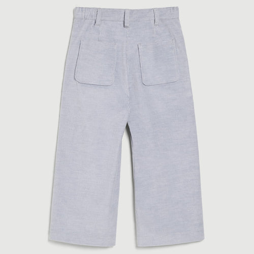 Children's corduroy cropped wide leg trousers