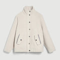 Children's double faced wool cashmere stand collar coat