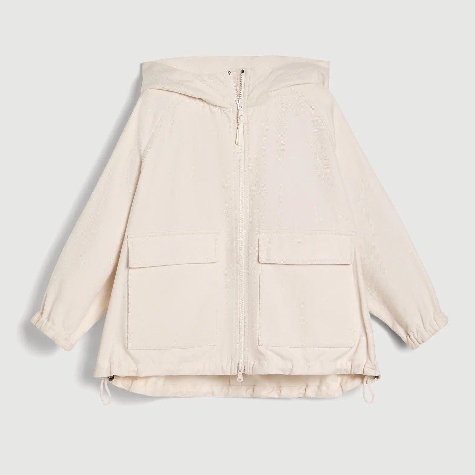 Children's pink hooded cotton linen jacket