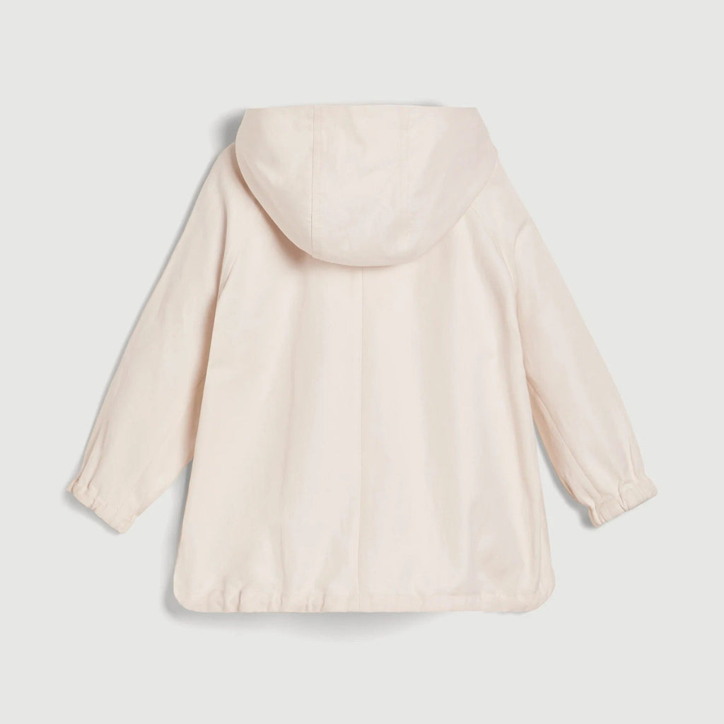 Children's pink hooded cotton linen jacket