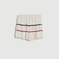 Children's striped knit shorts with elastic waist