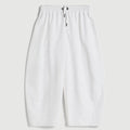 Children's white soft drawstring sweatpants