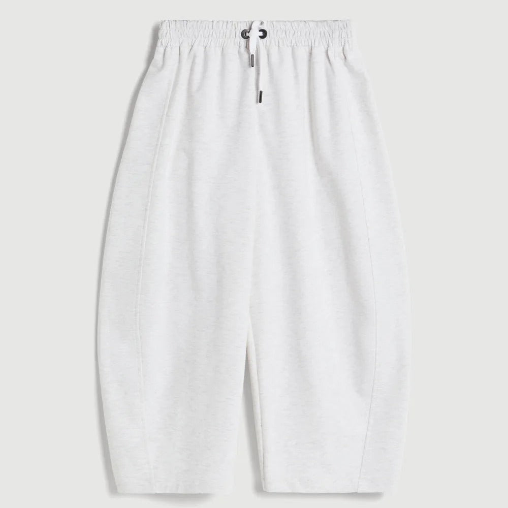 Children's white soft drawstring sweatpants