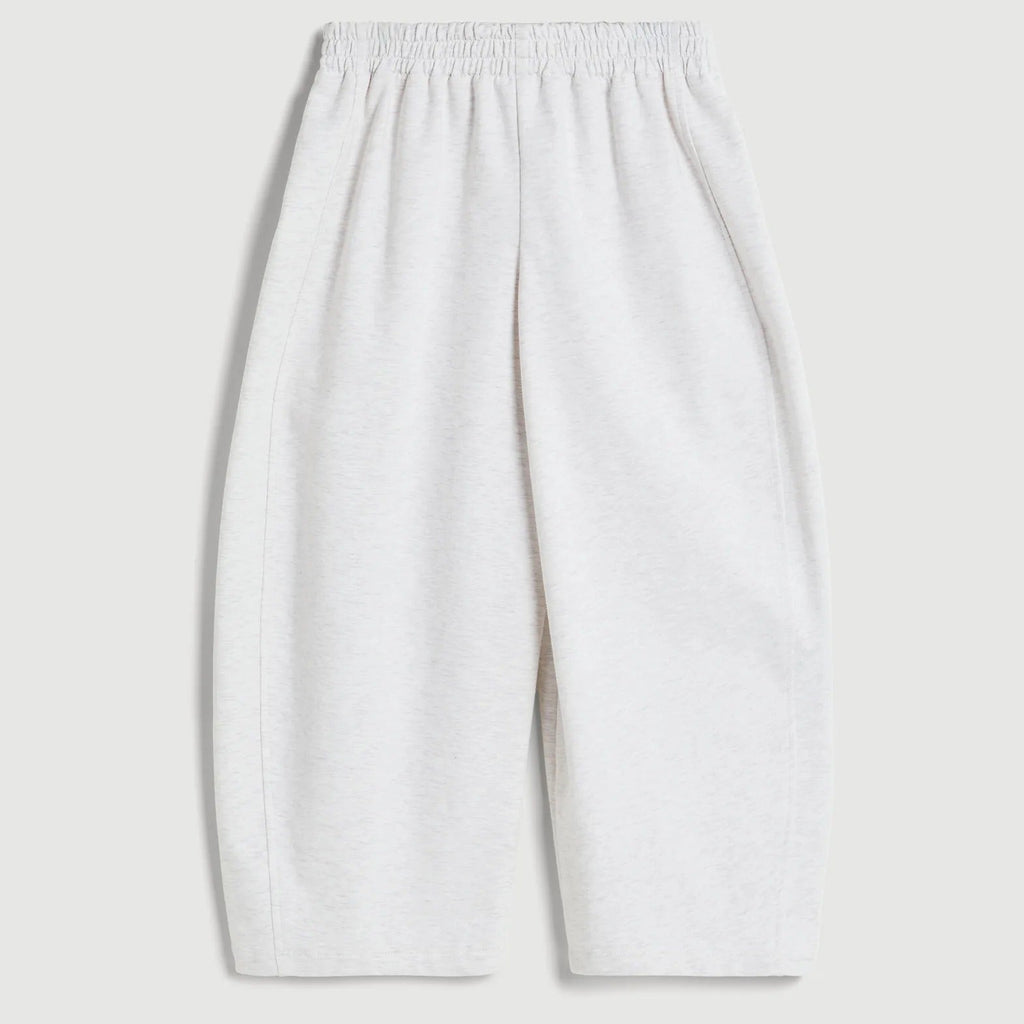 Children's white soft drawstring sweatpants